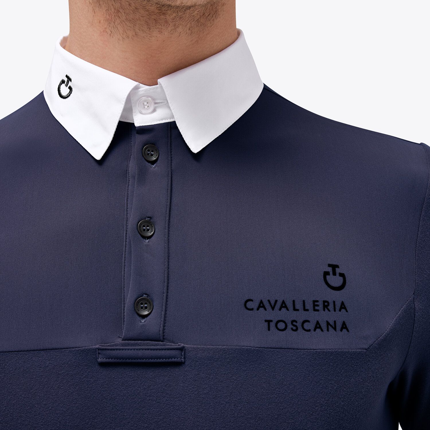 Cavalleria Toscana Men's competition polo shirt NAVY-3