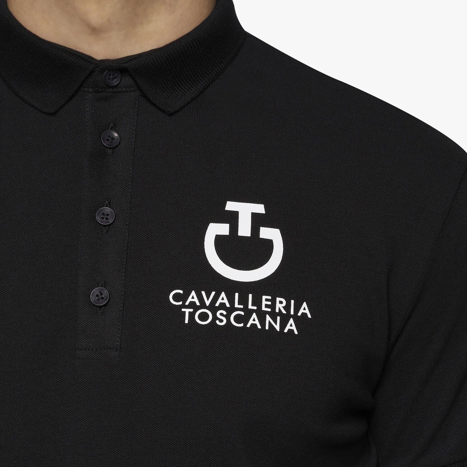 Cavalleria Toscana Men's Short-Sleeve  Polo BLACK-4