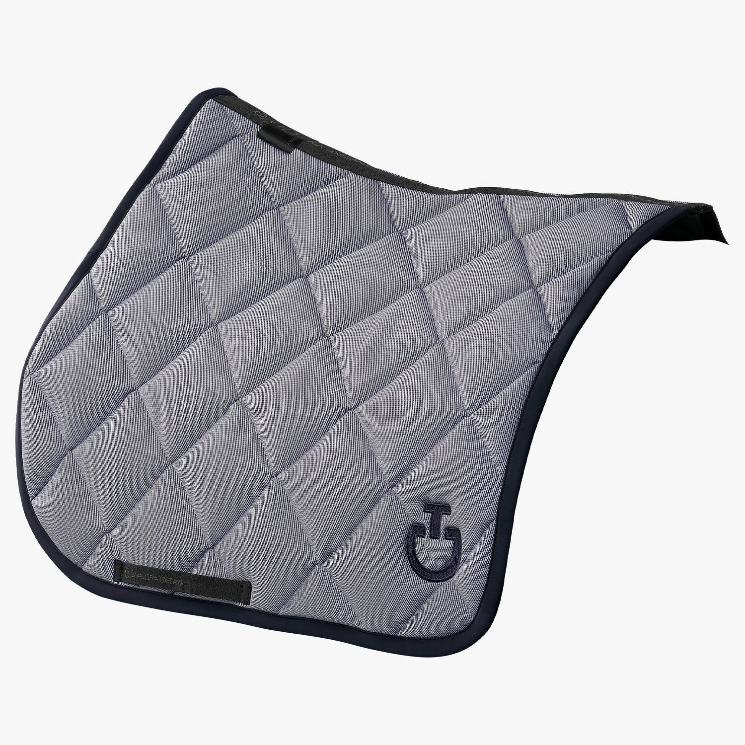 Cavalleria Toscana Diamond Quilted Jersey Jumping Saddle Pad GREY FANTASY-3