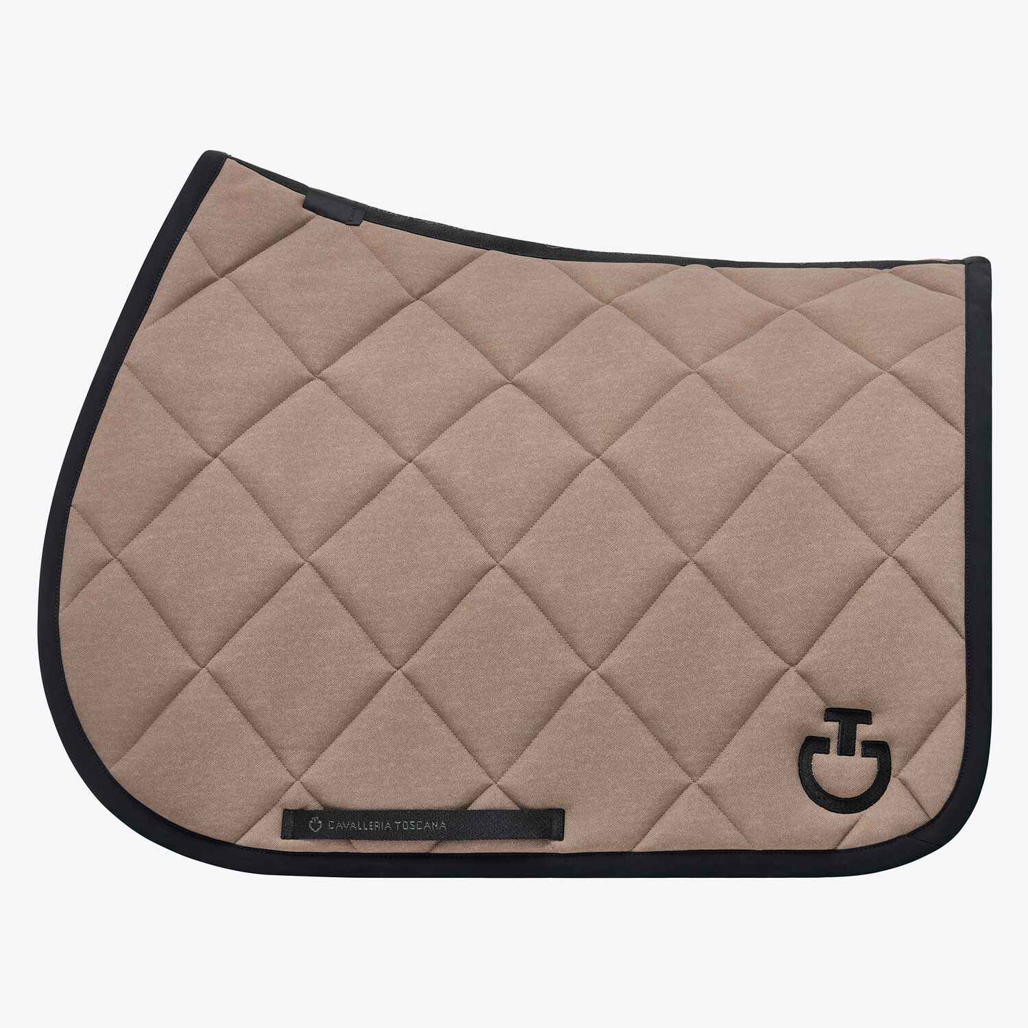 Cavalleria Toscana Diamond Quilted Jersey Jumping Saddle Pad BEIGE FANTASY-1