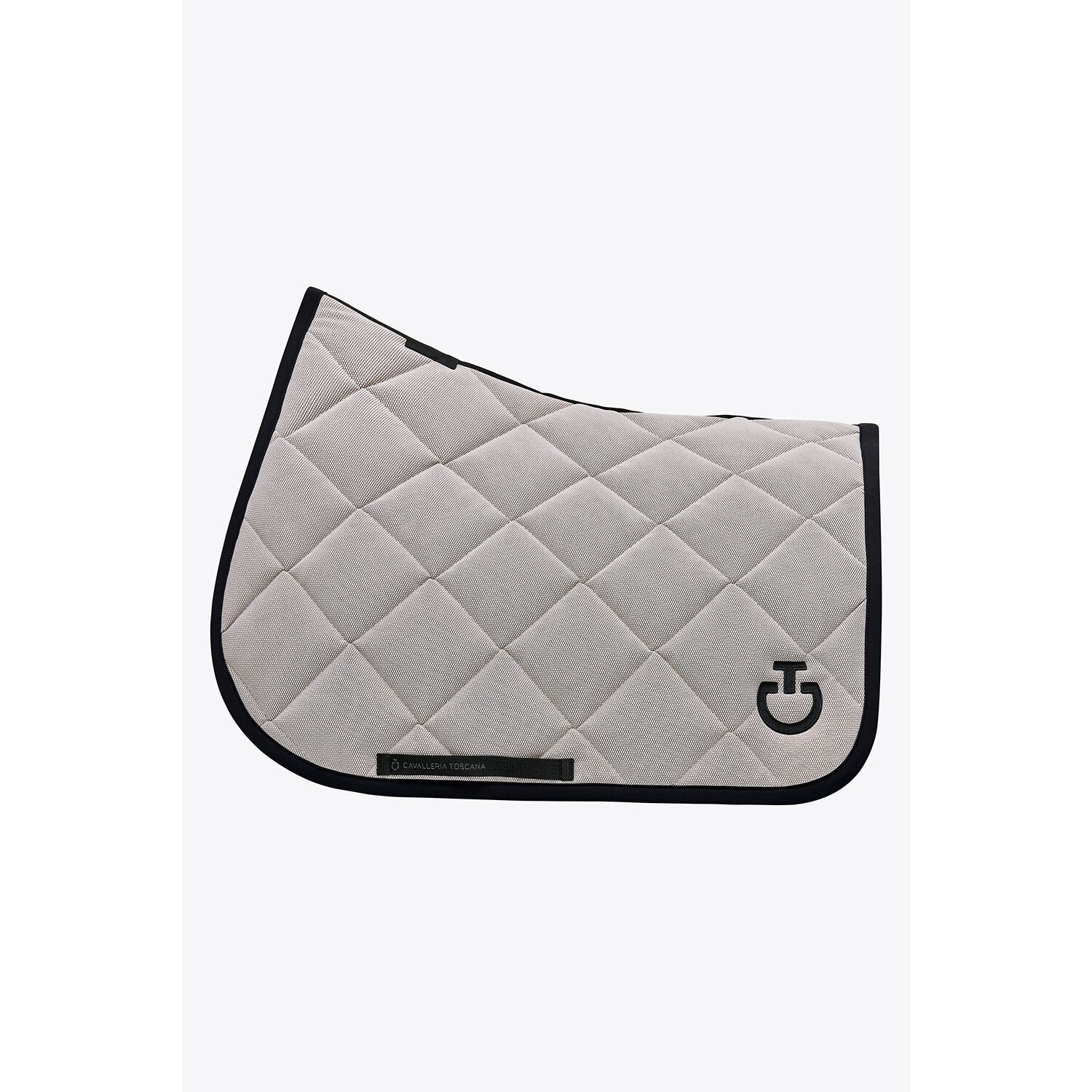 Cavalleria Toscana Diamond Quilted Jersey Jumping Saddle Pad BEIGE FANTASY-1