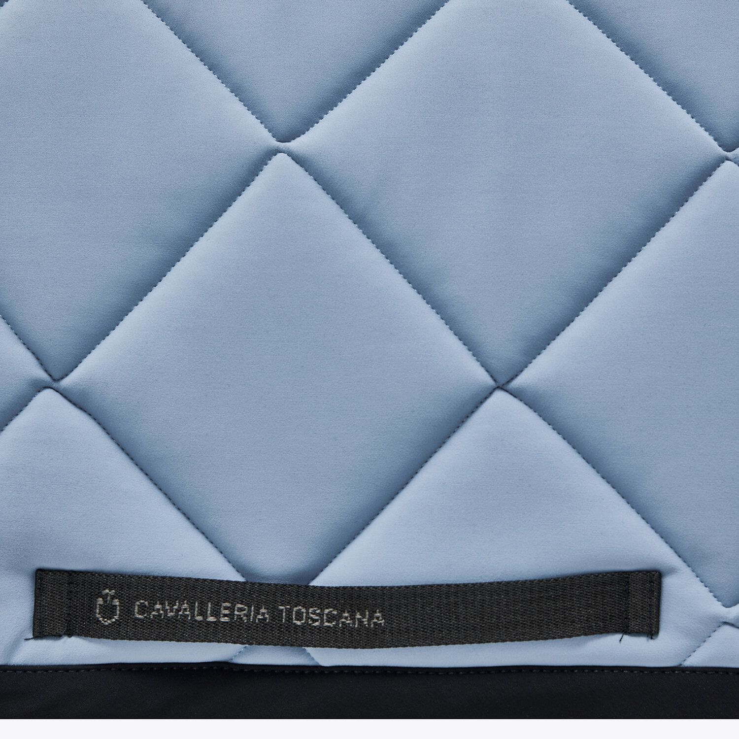 Cavalleria Toscana Diamond Quilted Jersey Dressage Saddle Pad LIGHT BLUE / BLACK-3