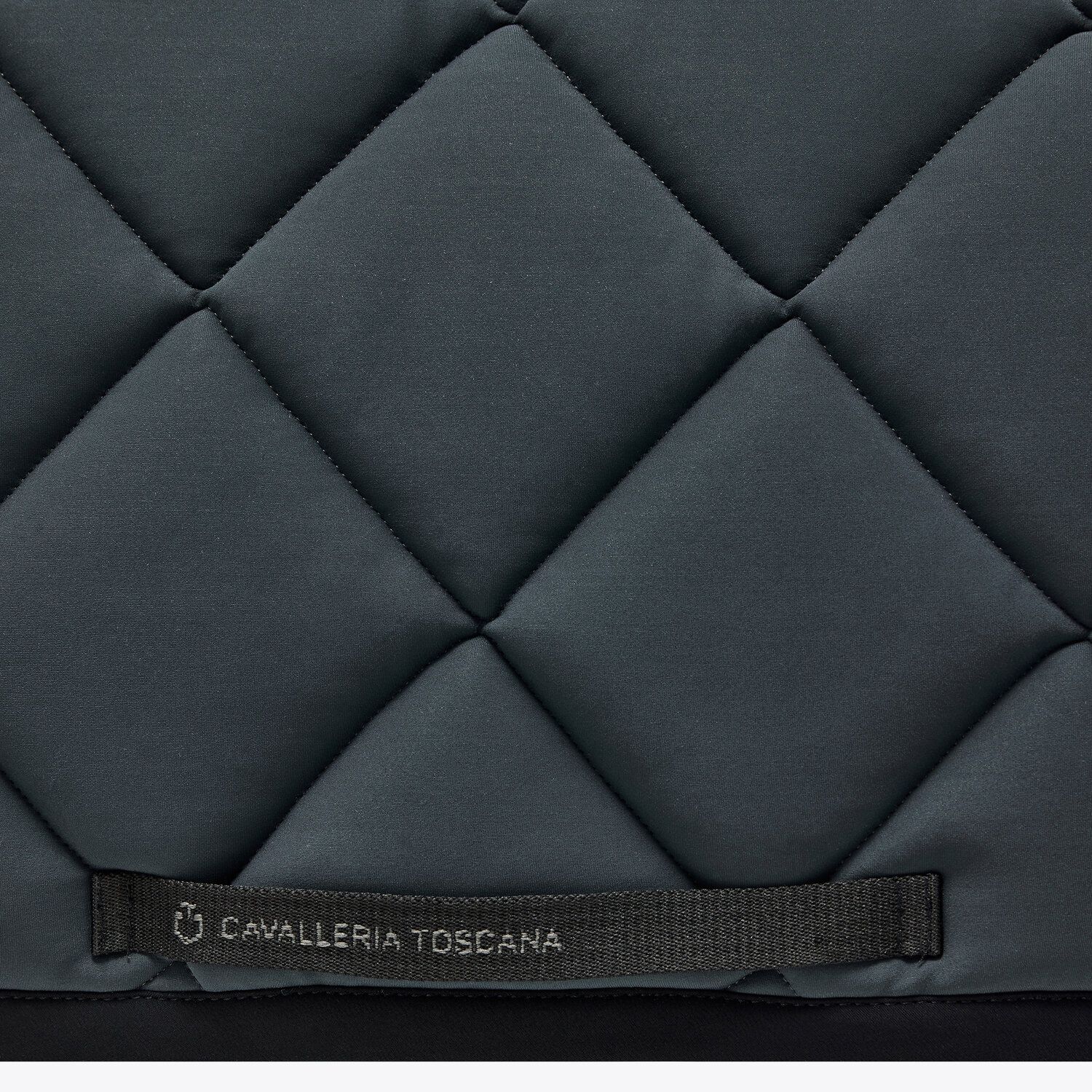 Cavalleria Toscana Diamond Quilted Jersey Dressage Saddle Pad DARK GREY/BLACK-3