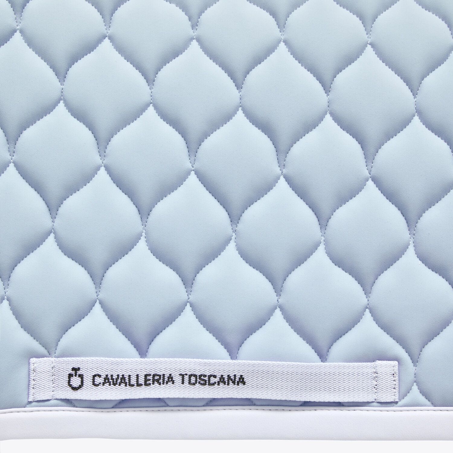 Cavalleria Toscana Circular-quilted jumping saddle pad POWDER BLUE / WHITE-3
