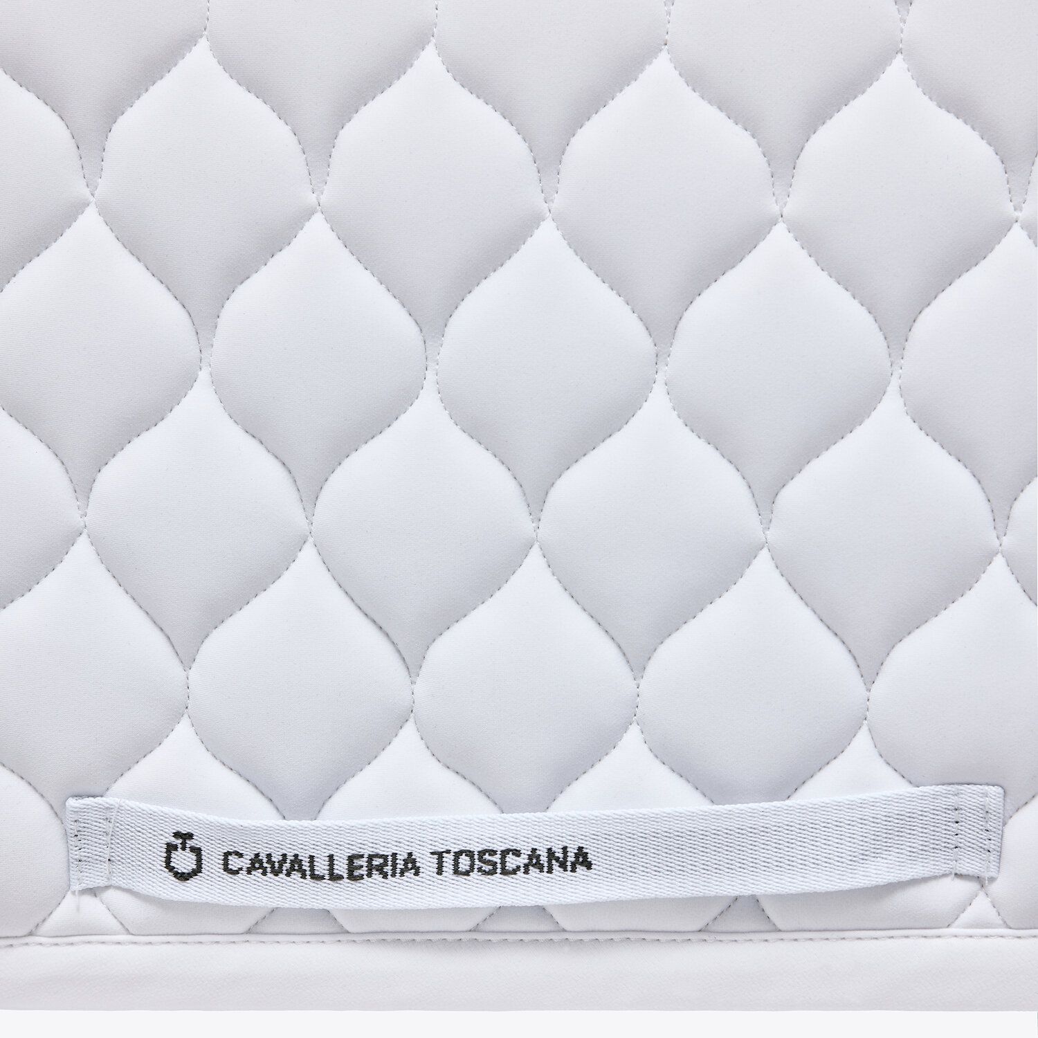 Cavalleria Toscana Circular-quilted dressage saddle pad WHITE-3