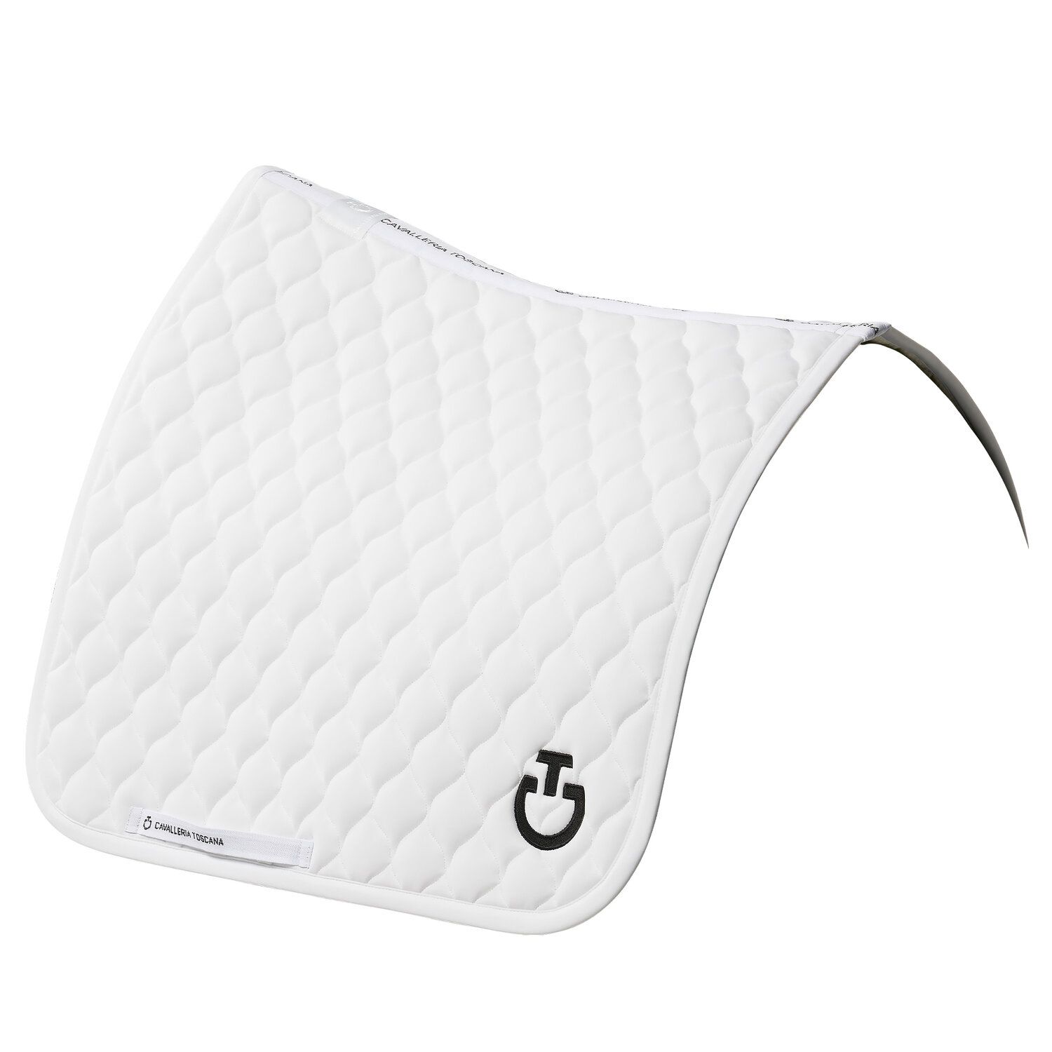 Cavalleria Toscana Circular-quilted dressage saddle pad WHITE/KNIT-2