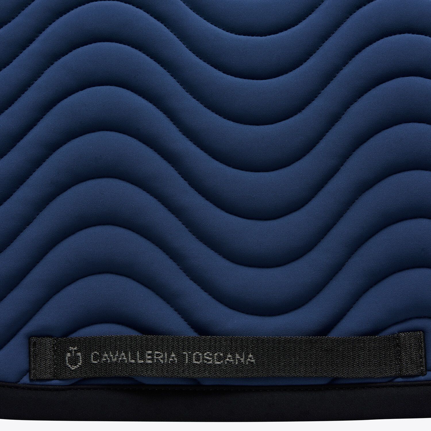 Cavalleria Toscana Quilted cotton jumping saddle pad ATLANTIC BLUE / BLACK-2