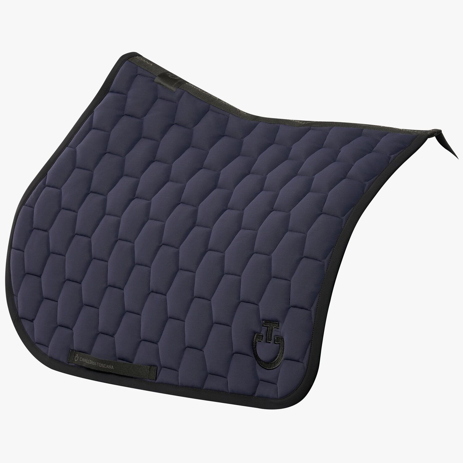Cavalleria Toscana Quilted saddle pad SMOKEY BLUE/BLACK-2