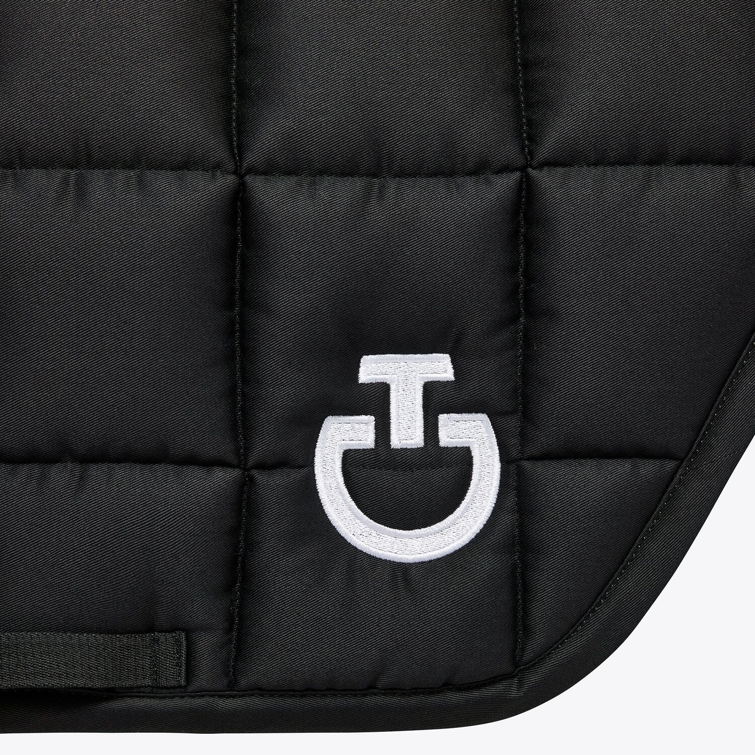Cavalleria Toscana Quilted cotton jumping saddle pad BLACK-2