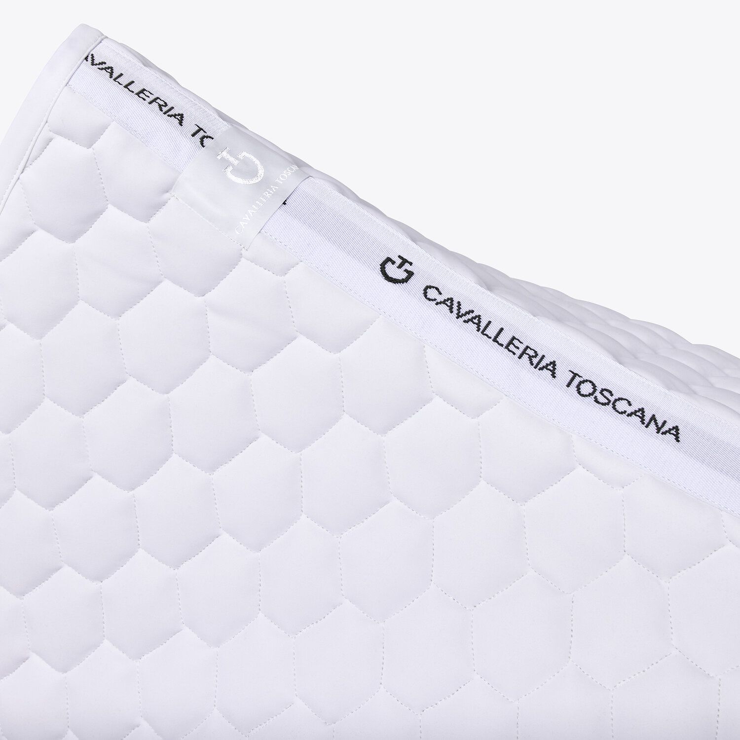 Cavalleria Toscana Dressage Jumping saddle pad in performance jersey WHITE-4
