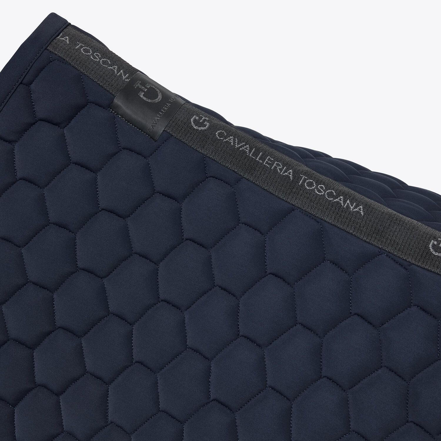 Cavalleria Toscana Quilted cotton jumping saddle pad NAVY-3