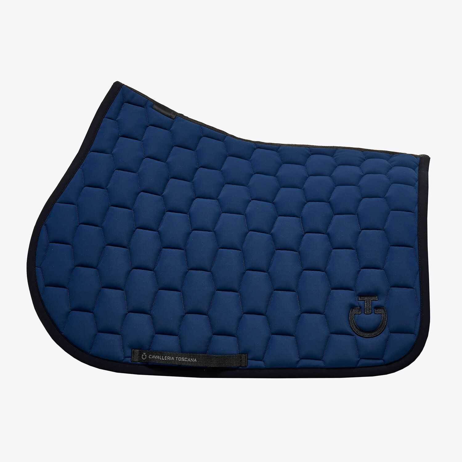 Cavalleria Toscana Quilted cotton jumping saddle pad OCEAN BLUE-1