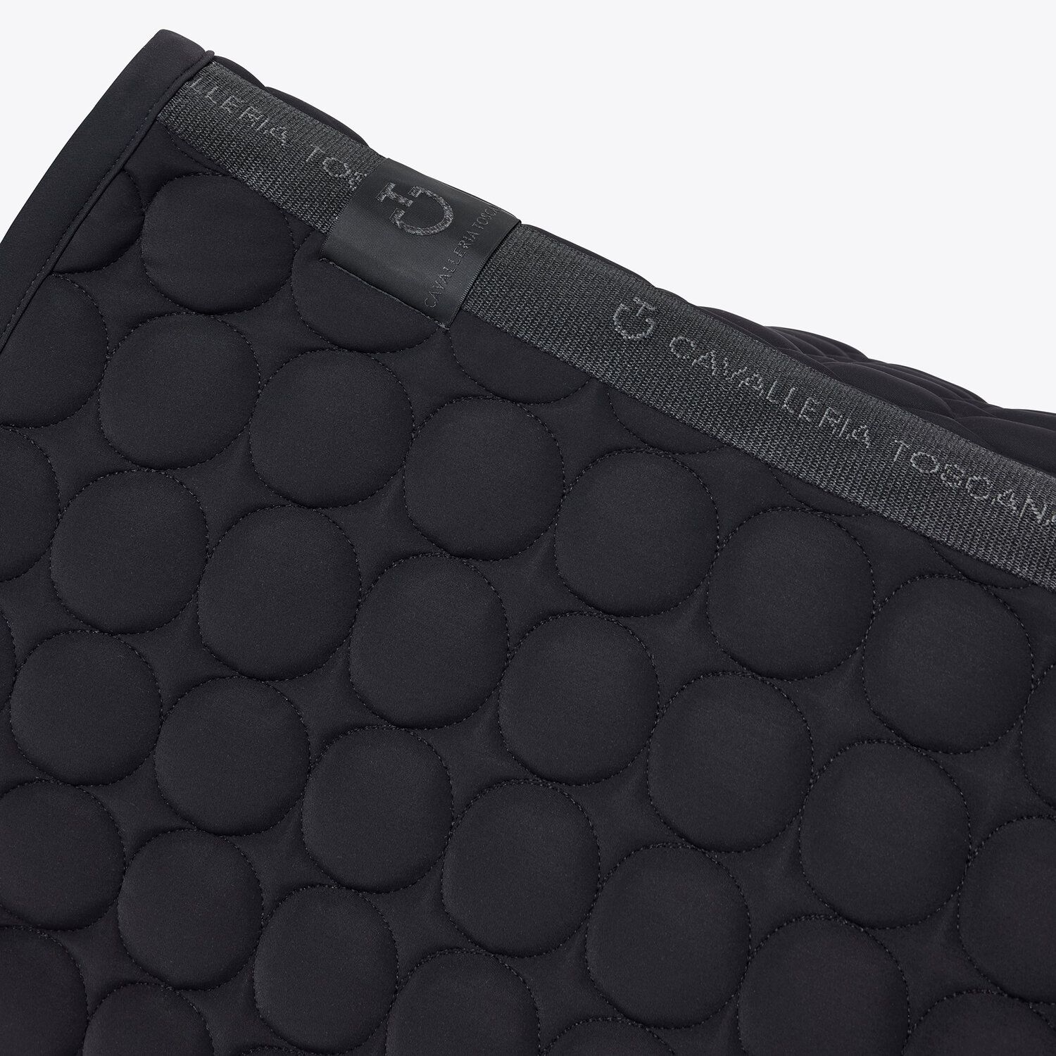 Cavalleria Toscana Quilted cotton jumping saddle pad BLACK-3