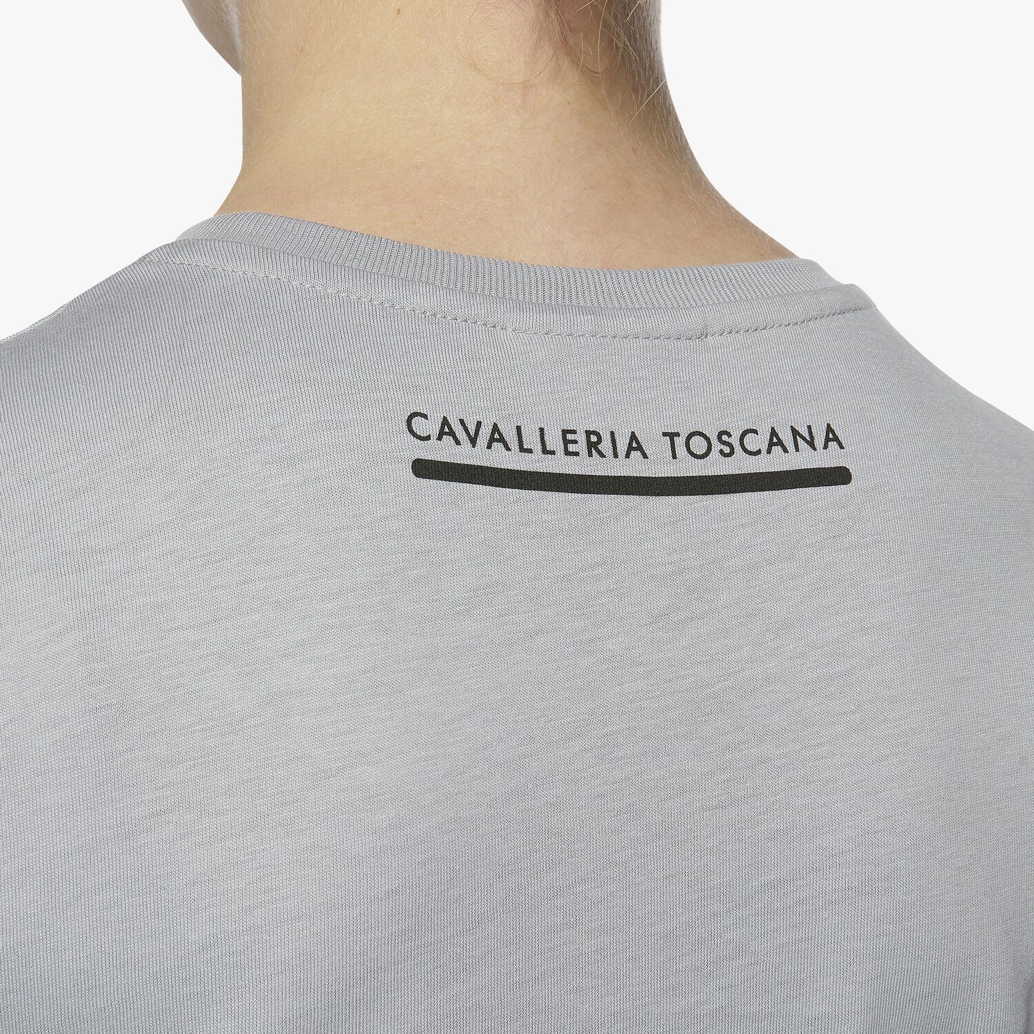 Cavalleria Toscana Girls Love Horses Cotton T-Shirt LIGHT GREY-4