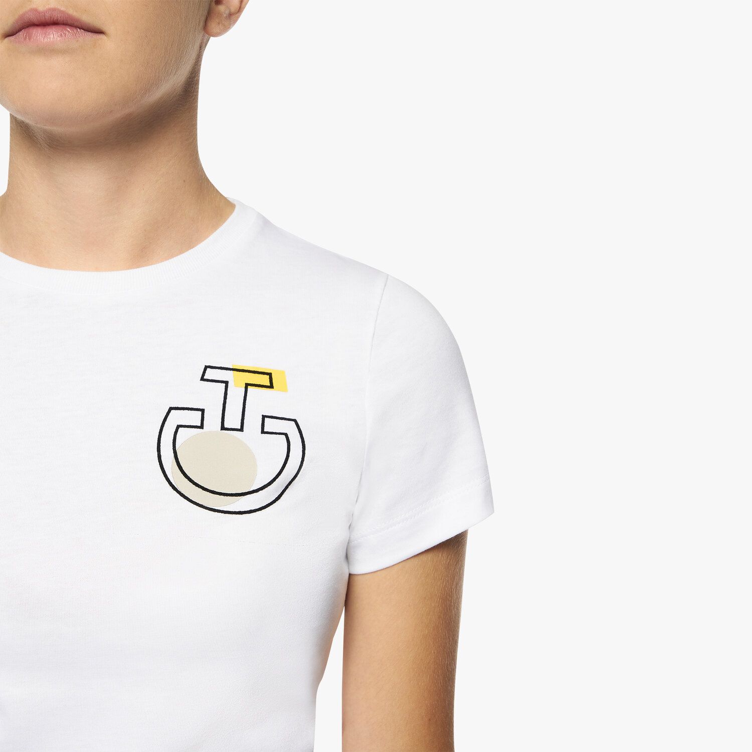 Cavalleria Toscana Girls’ cotton jersey t-shirt WHITE-2