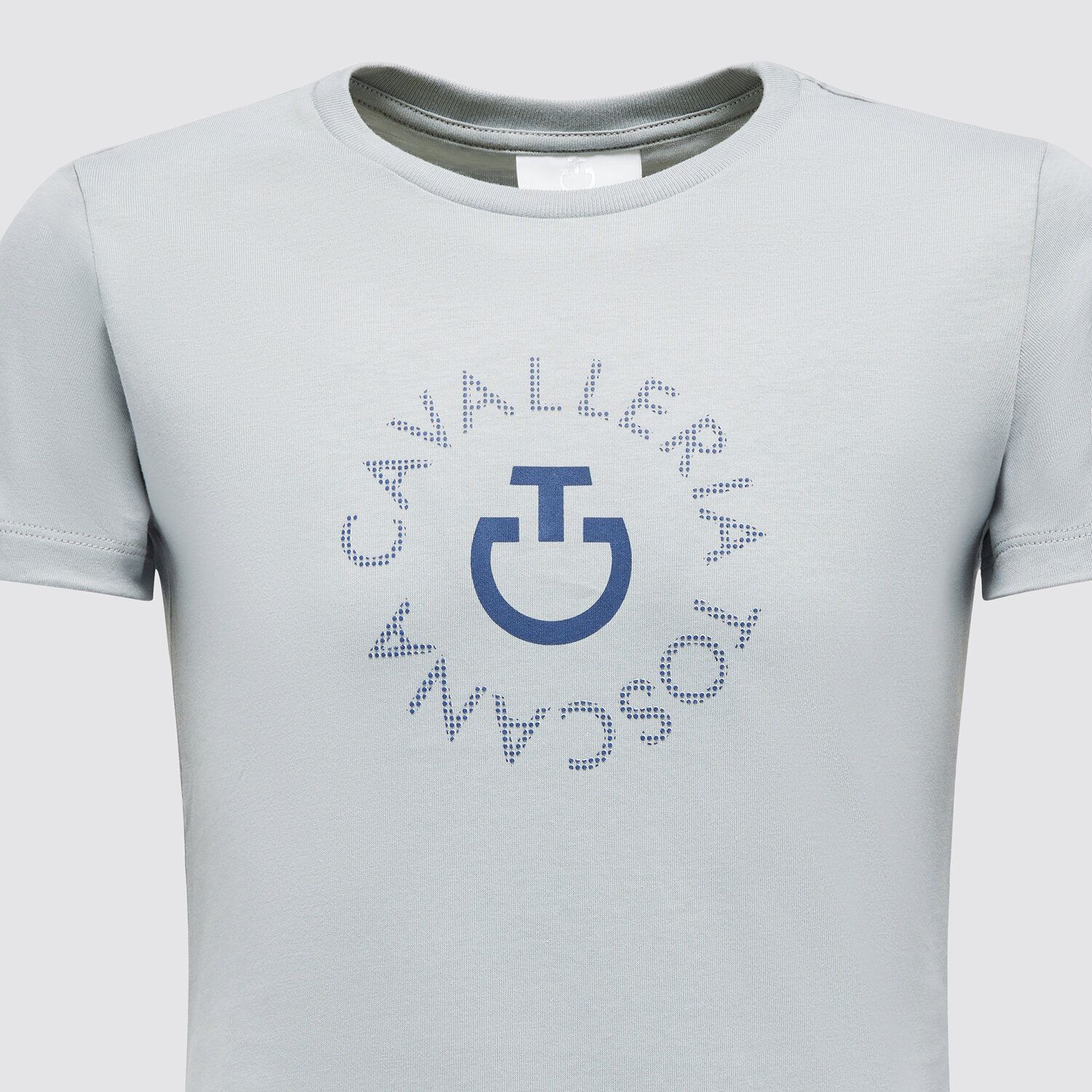 Cavalleria Toscana Girl's cotton t-shirt LIGHT GREY-3