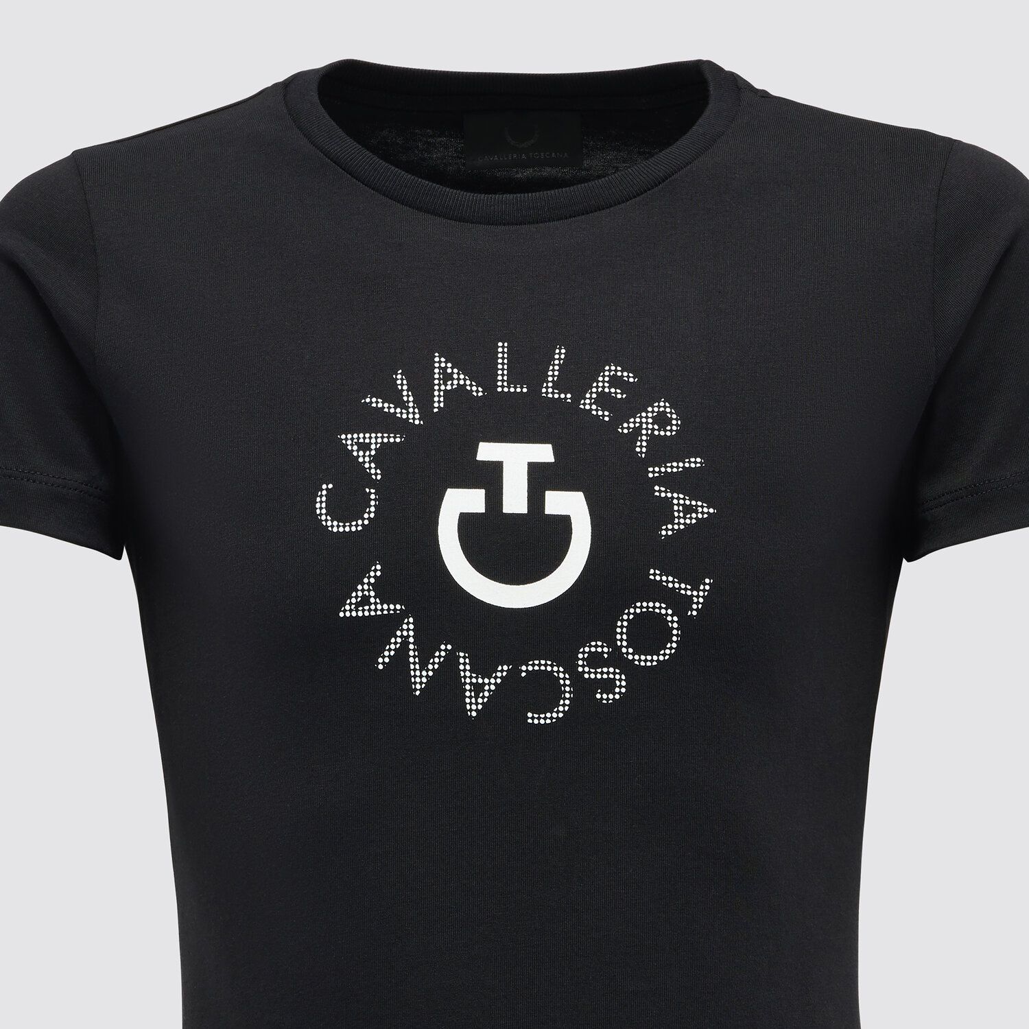Cavalleria Toscana Girl's cotton t-shirt BLACK-3