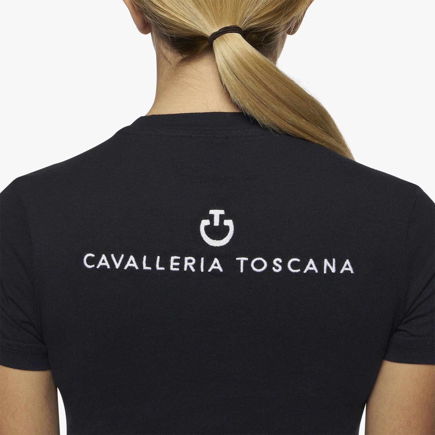 Cavalleria Toscana FISE giril's t-shirt NAVY-4