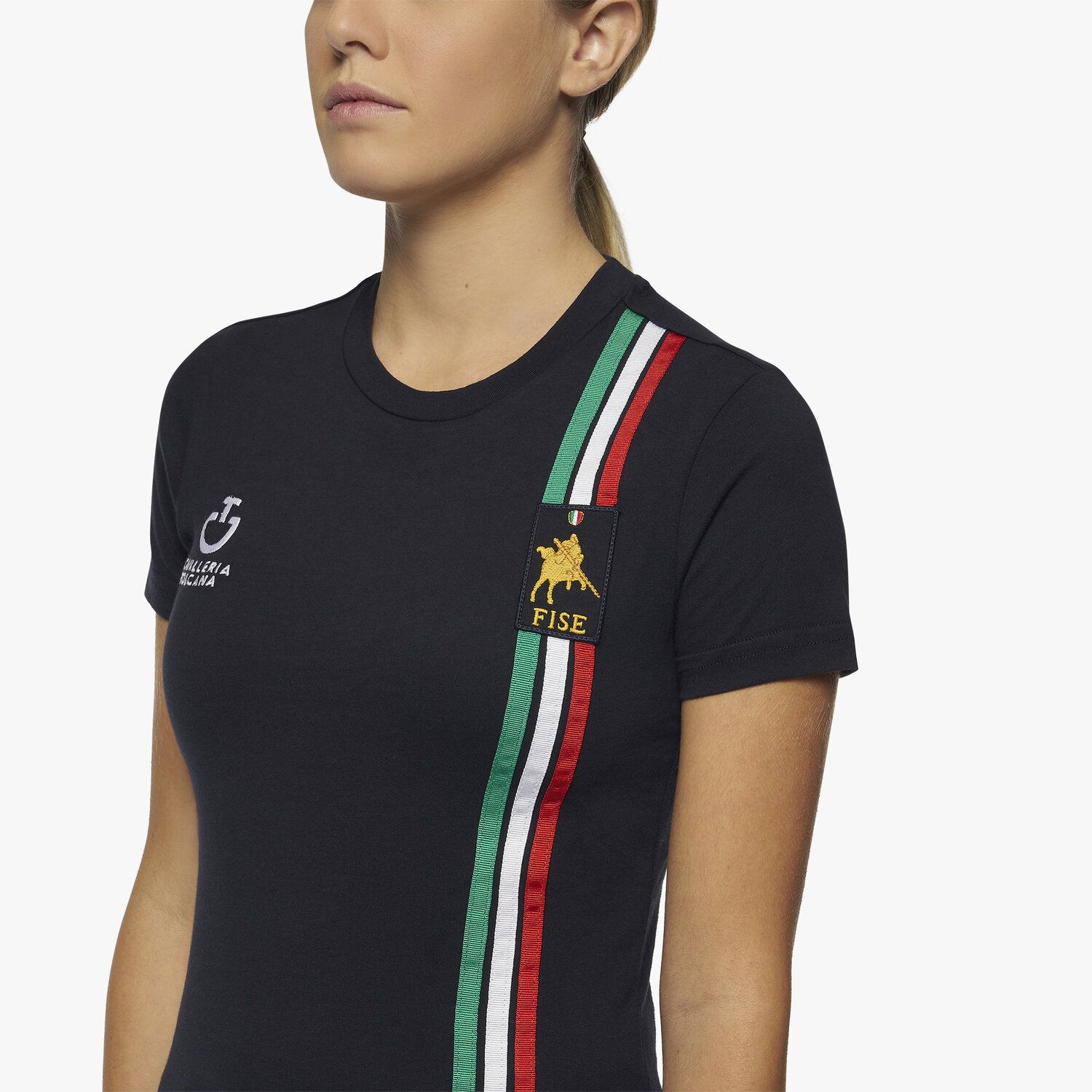 Cavalleria Toscana FISE giril's t-shirt NAVY-5