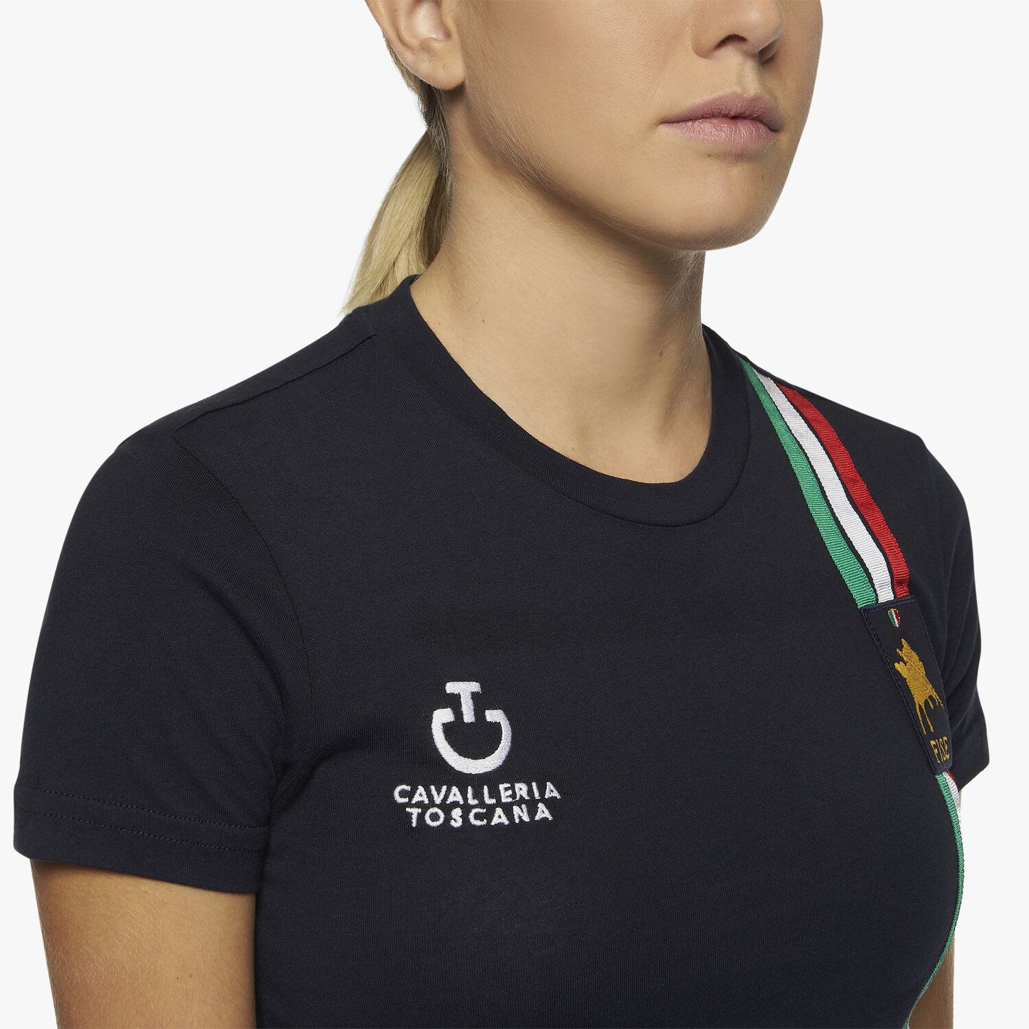 Cavalleria Toscana FISE giril's t-shirt NAVY-6