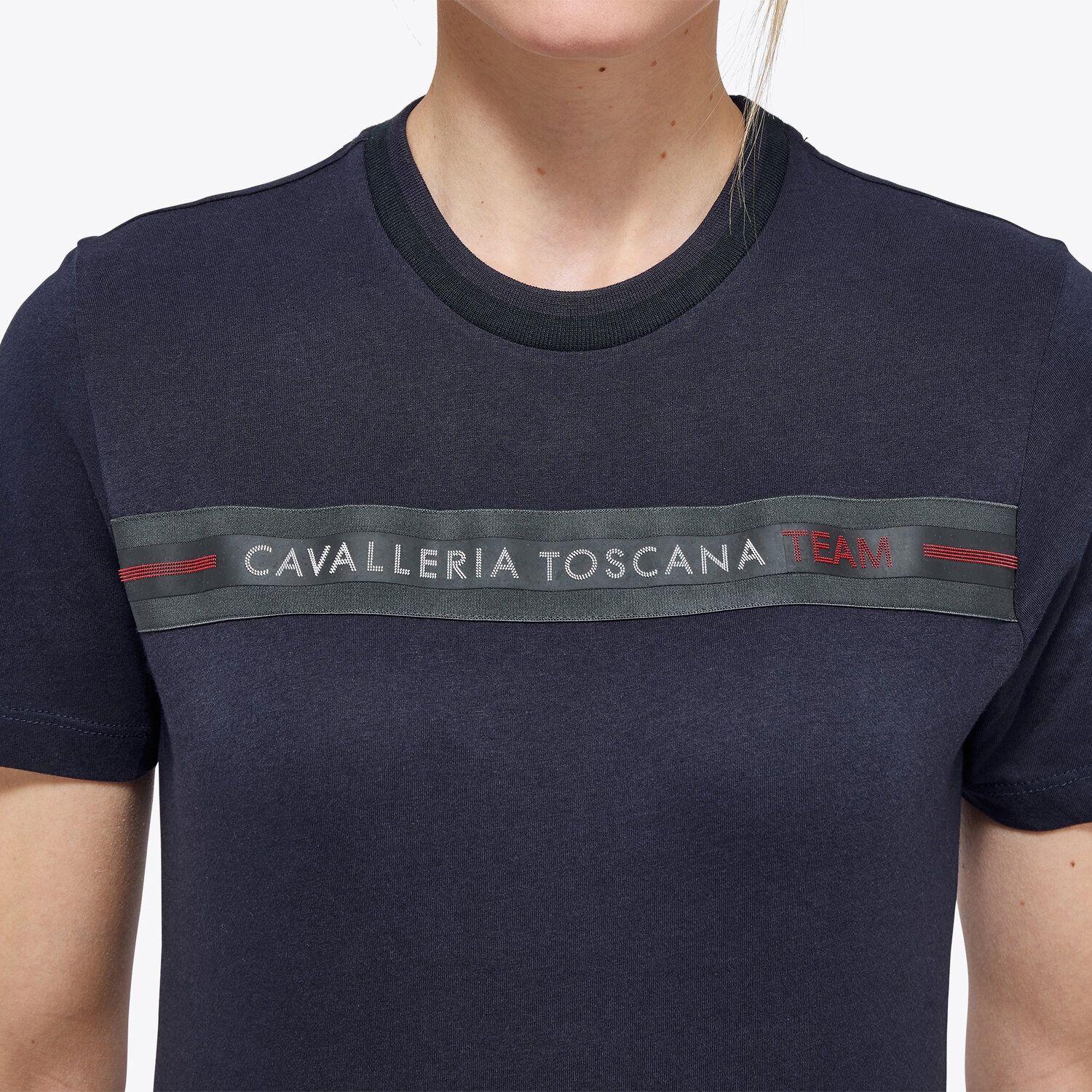Cavalleria Toscana Women's CT Team Cotton T-Shirt NAVY-6