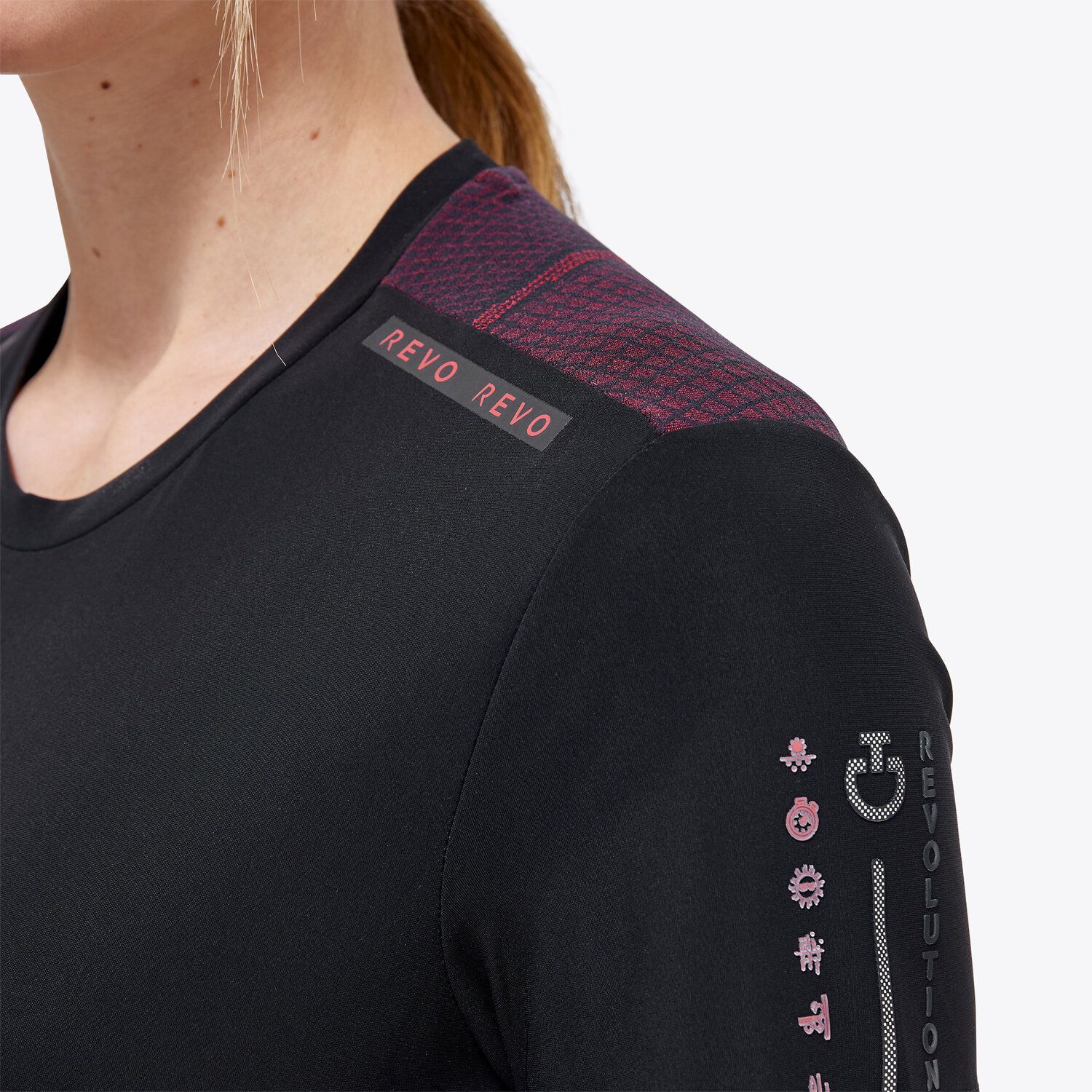 Cavalleria Toscana Women’s technical knit T-shirt BLACK-5