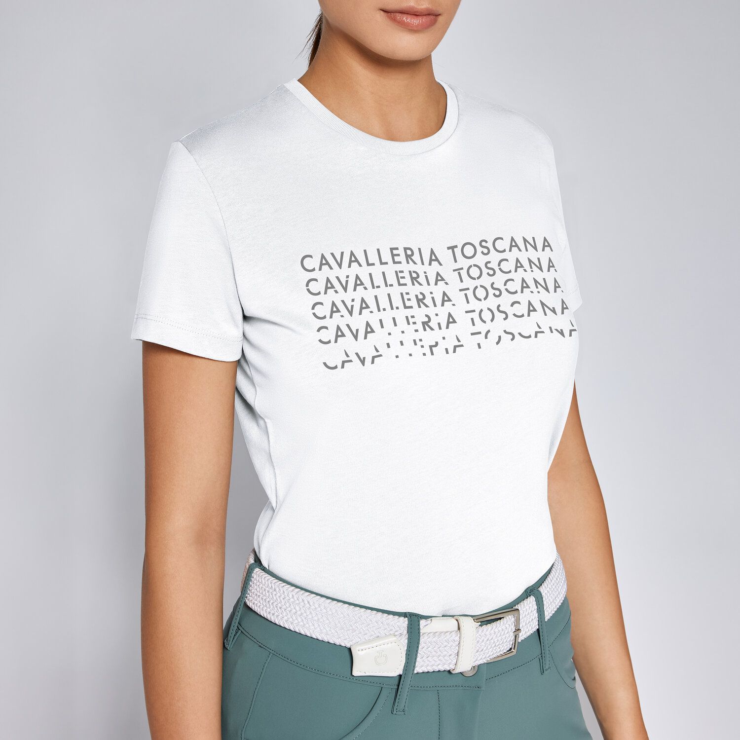 Cavalleria Toscana Women's cotton t-shirt WHITE-3