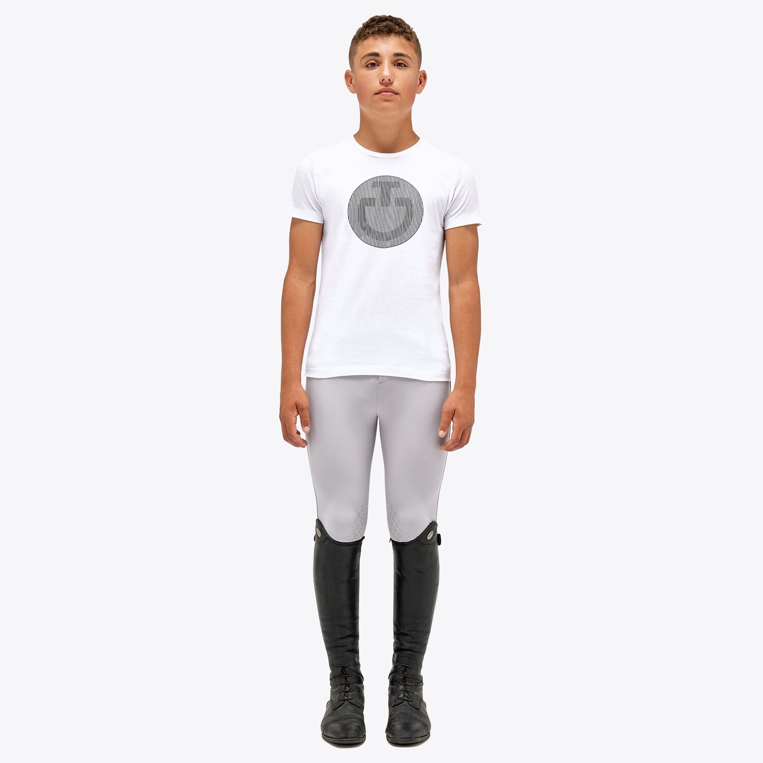 Cavalleria Toscana Boy's Cotton T-Shirt WHITE-1