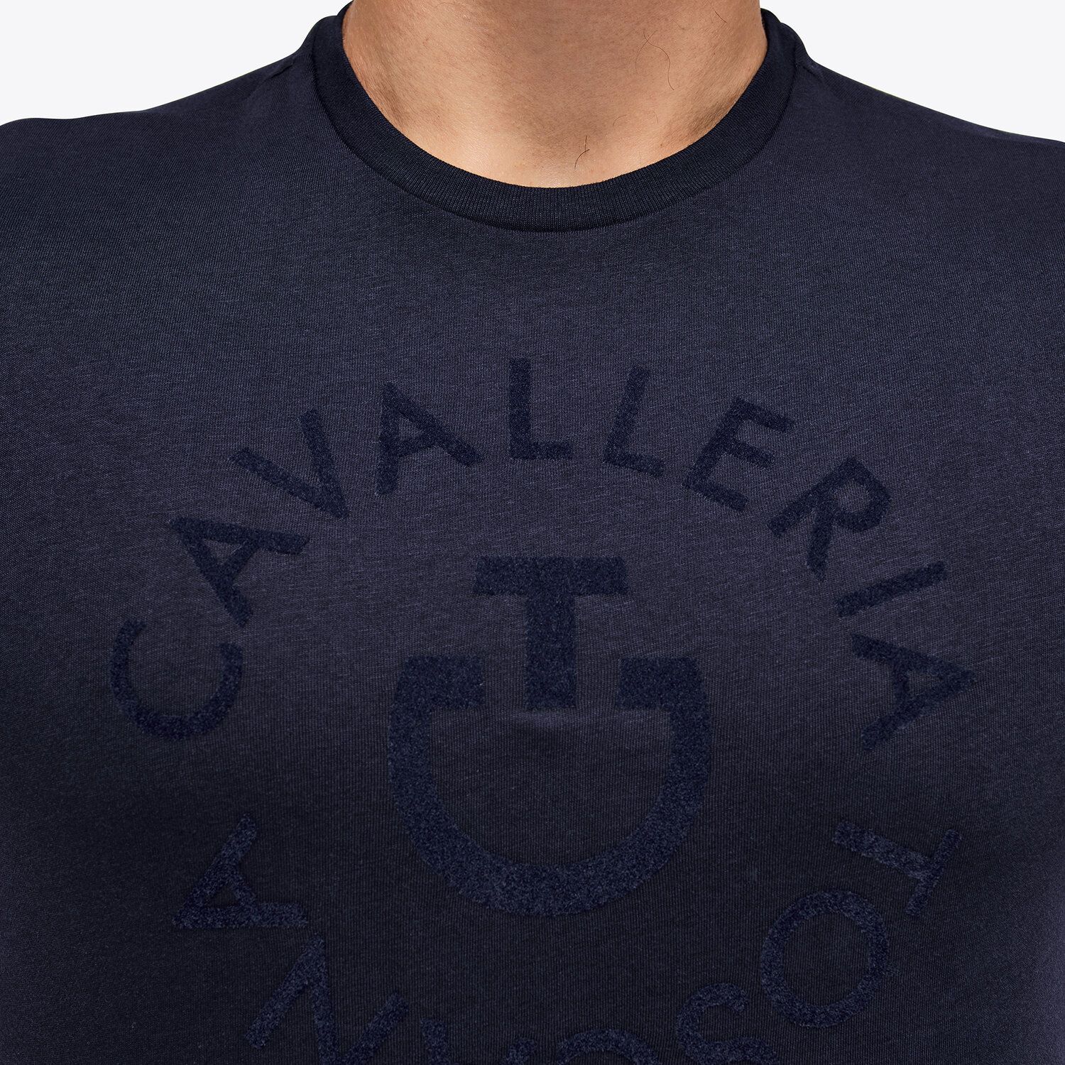 Cavalleria Toscana Men's cotton jersey T-shirt SMOKEY BLUE-4
