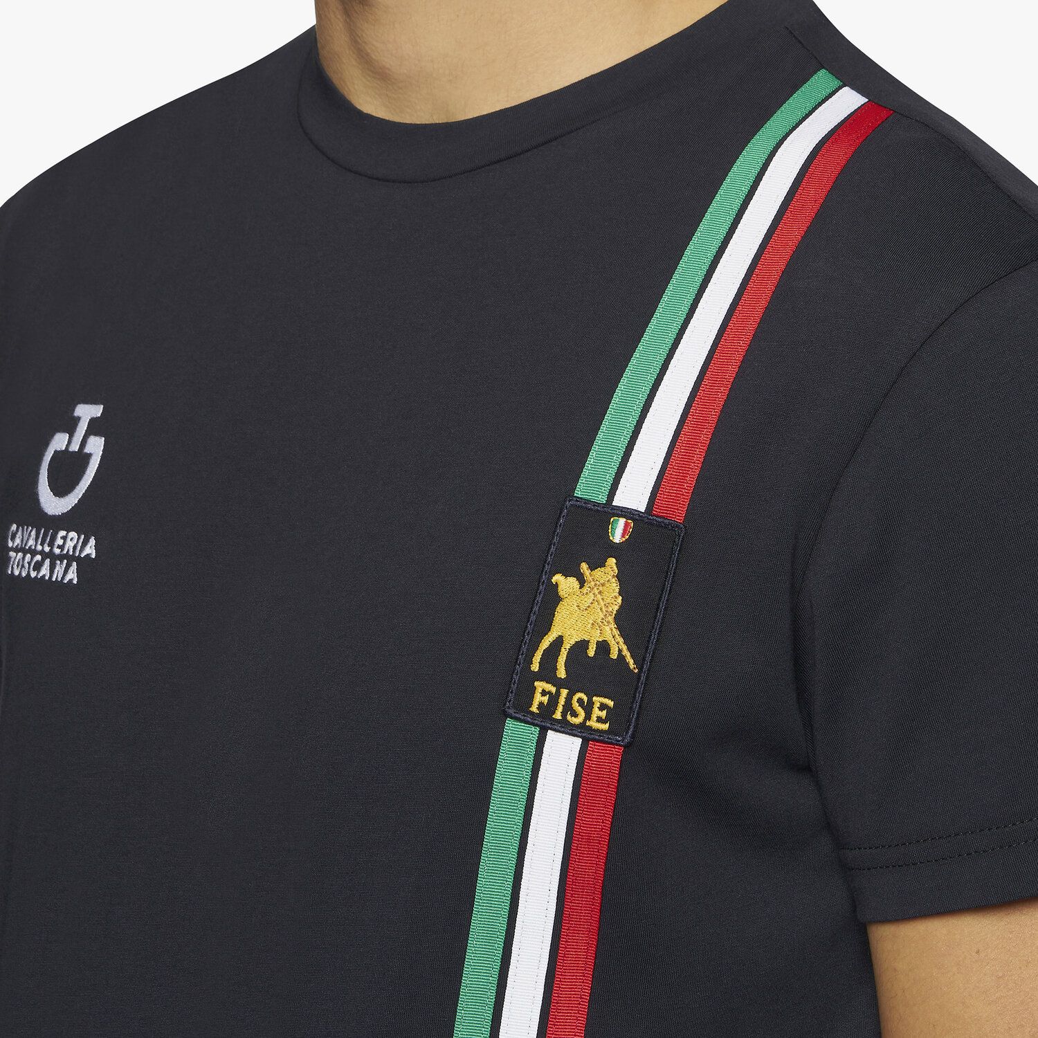 Cavalleria Toscana Man's FISE short sleeved t-shirt NAVY-6
