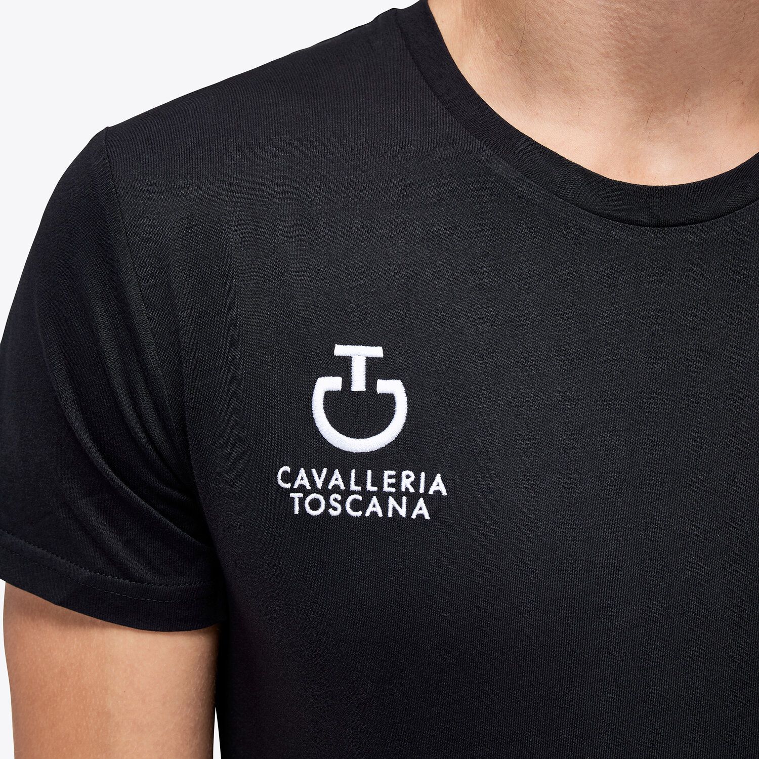 Cavalleria Toscana FISE men's t-shirt in cotton NAVY-4