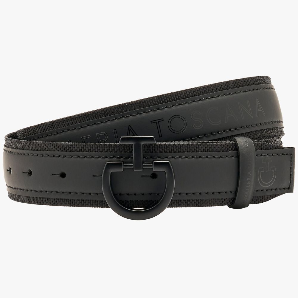Men's belt in rubber and fabric
