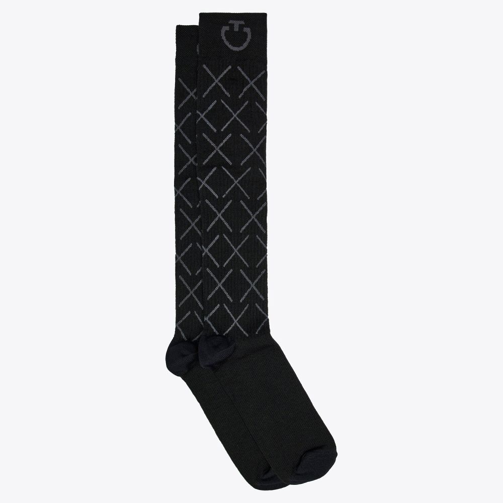 Wool socks with a logo