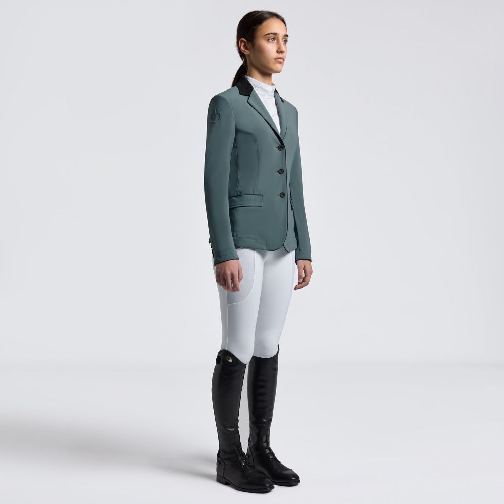 Cavalleria Toscana Girl's competition jacket PETROLEUM-1