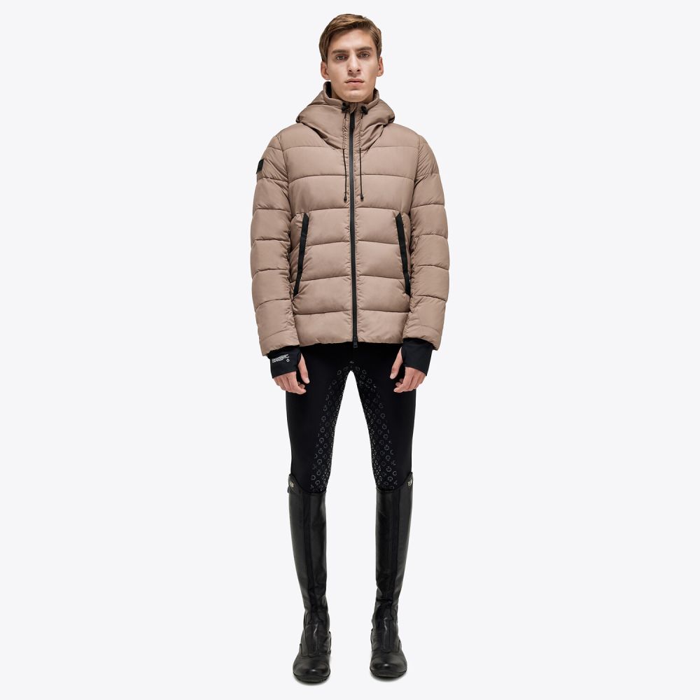 Men's puffer jacket in quilted nylon