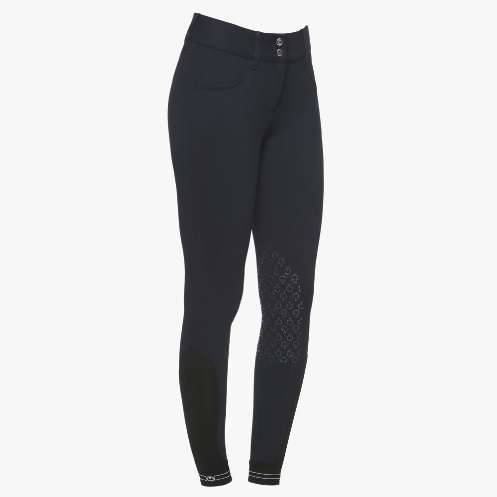 Women`s jumping breeches with perforated logo tape