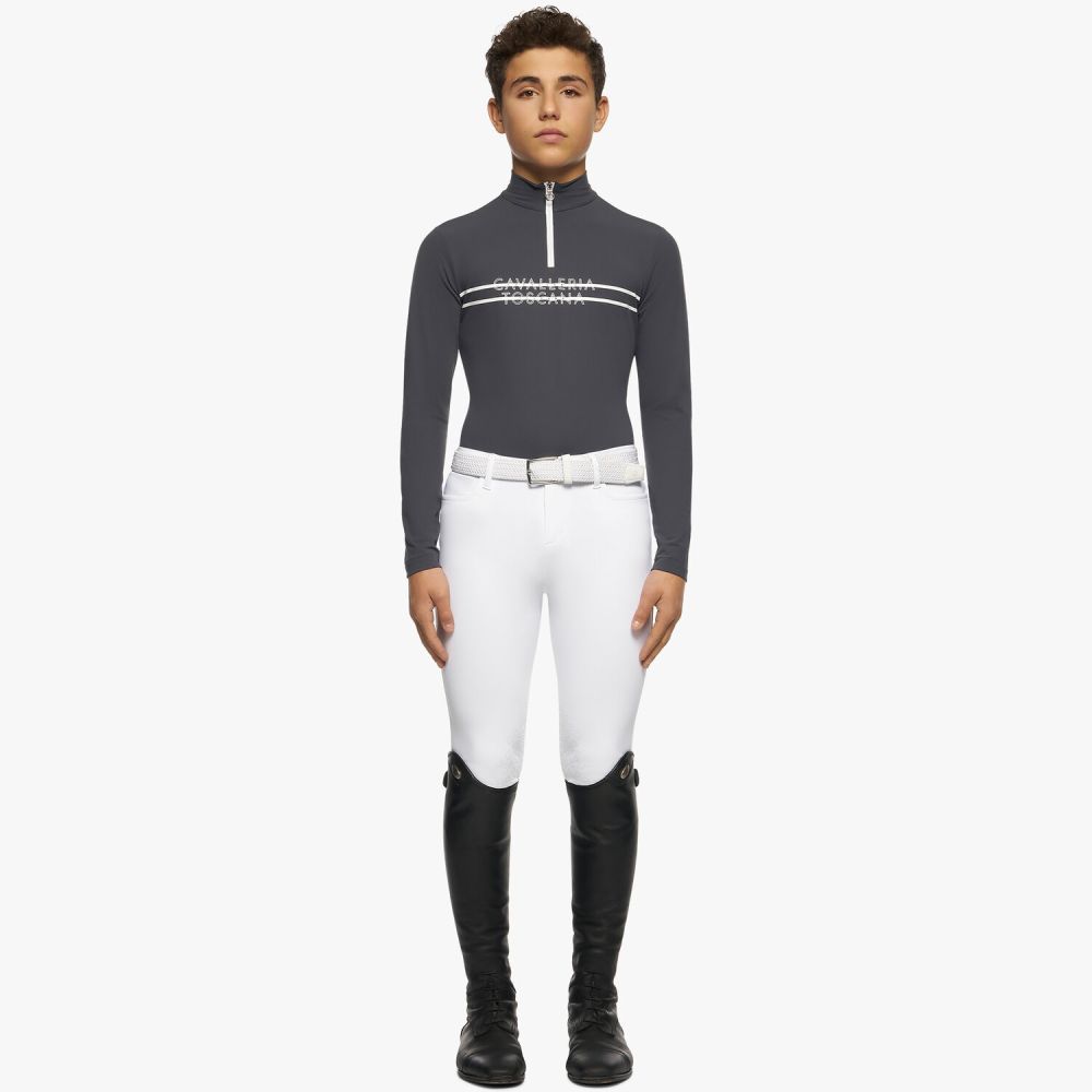 Boys’ base layer with a striped print