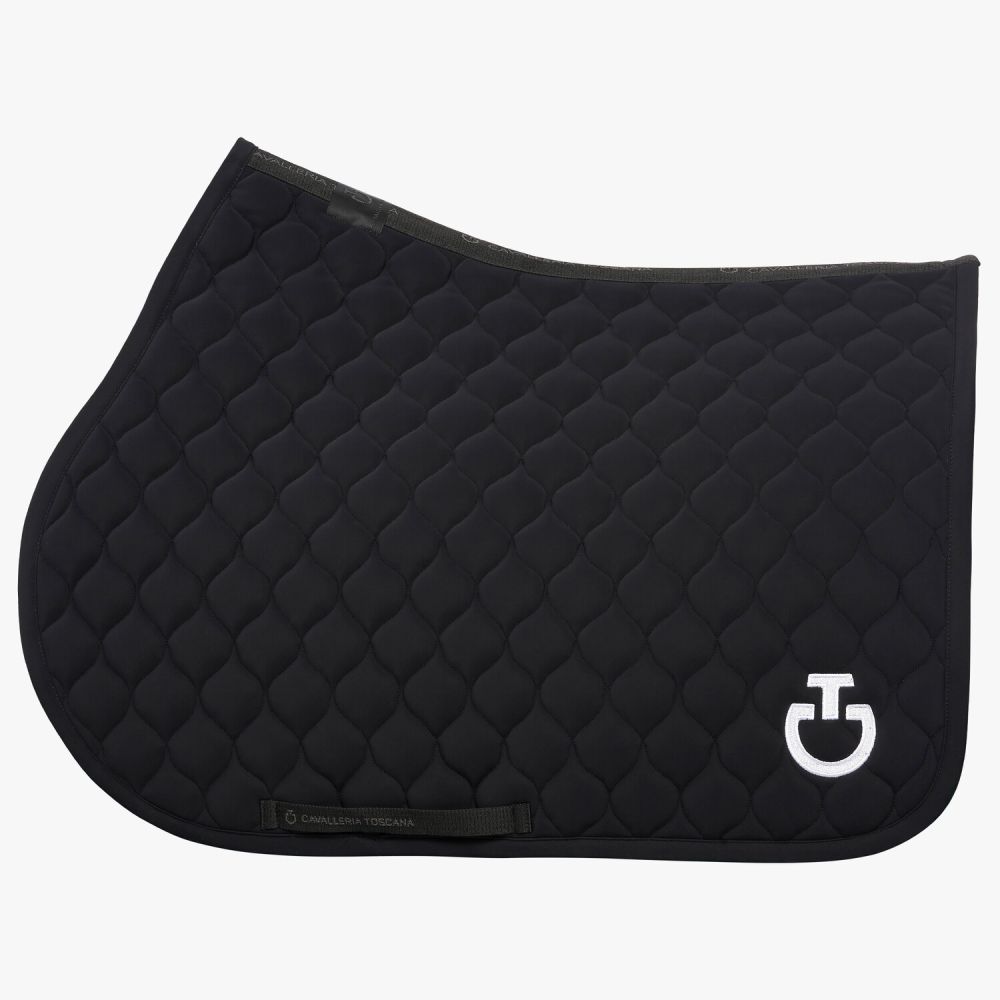 Circular-quilted jumping saddle pad