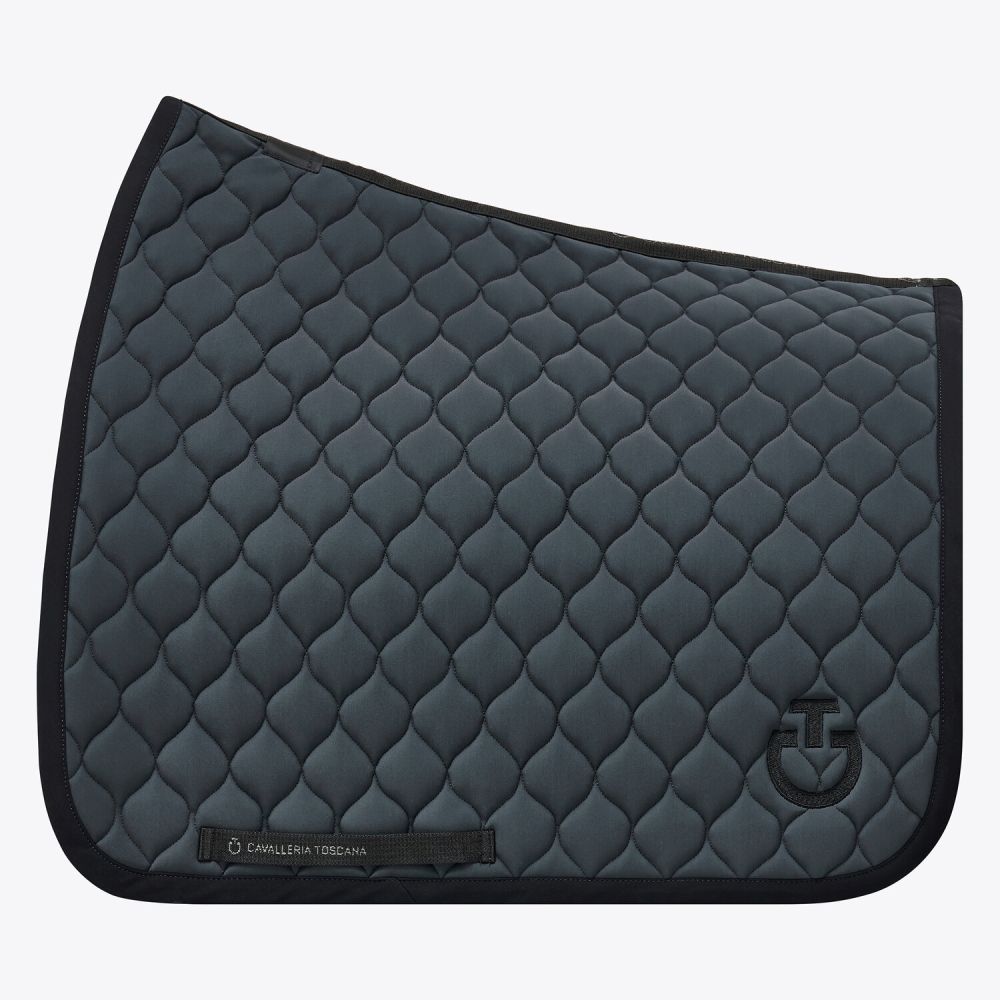 Circular-quilted dressage saddle pad