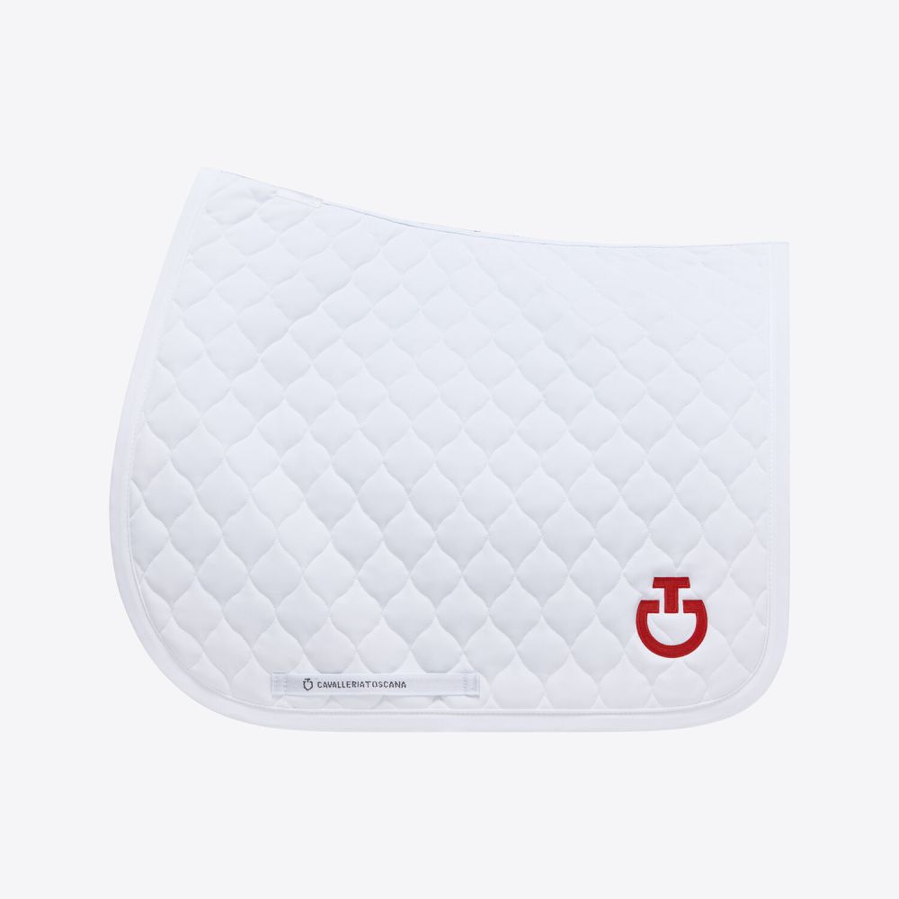 Circular-quilted dressage saddle pad