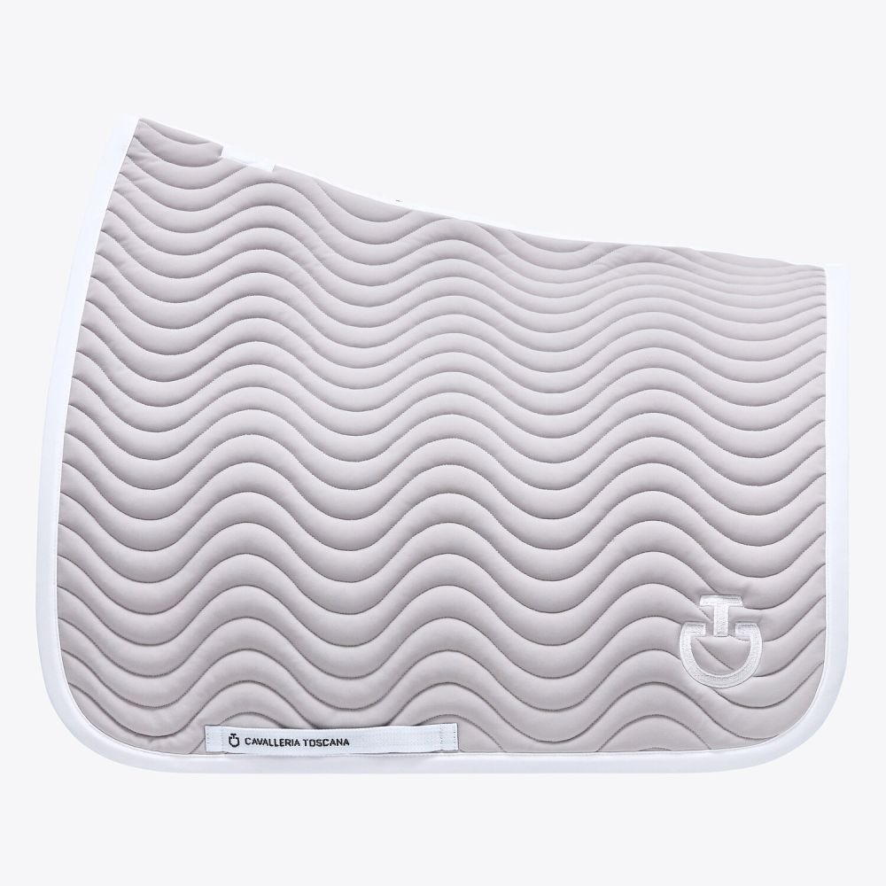 Quilted cotton dressage saddle pad